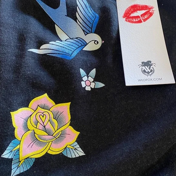 Wildfox Cotton Stretch Stretch Waistband Print Sides Sweatpants NWT - Picture 12 of 16